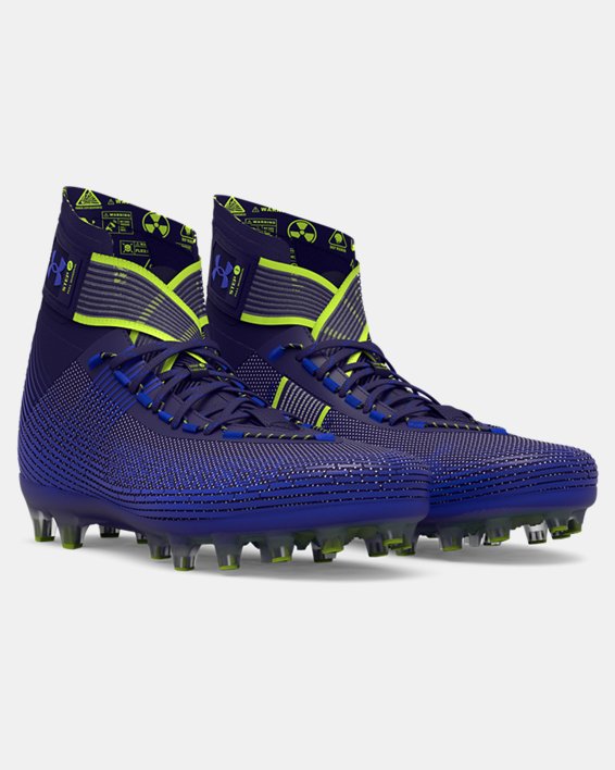 Men's Multiple Sizes Black Cleats NEW Under Armour Highlight High 